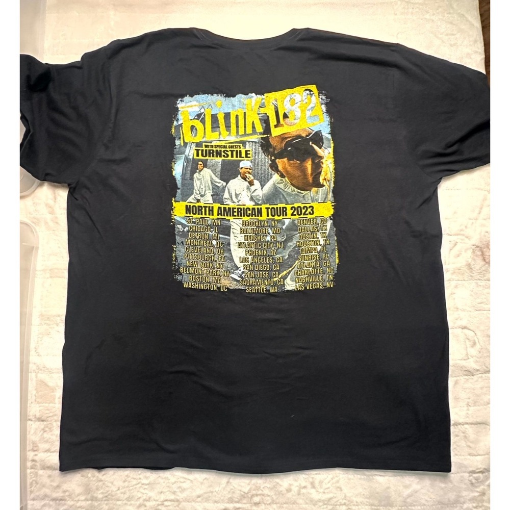 Blink-182 Tour Shirt 2XL Black 2023 Bunny Turnstile • Size 2XL • JTC Activewear - Picture 5 of 6